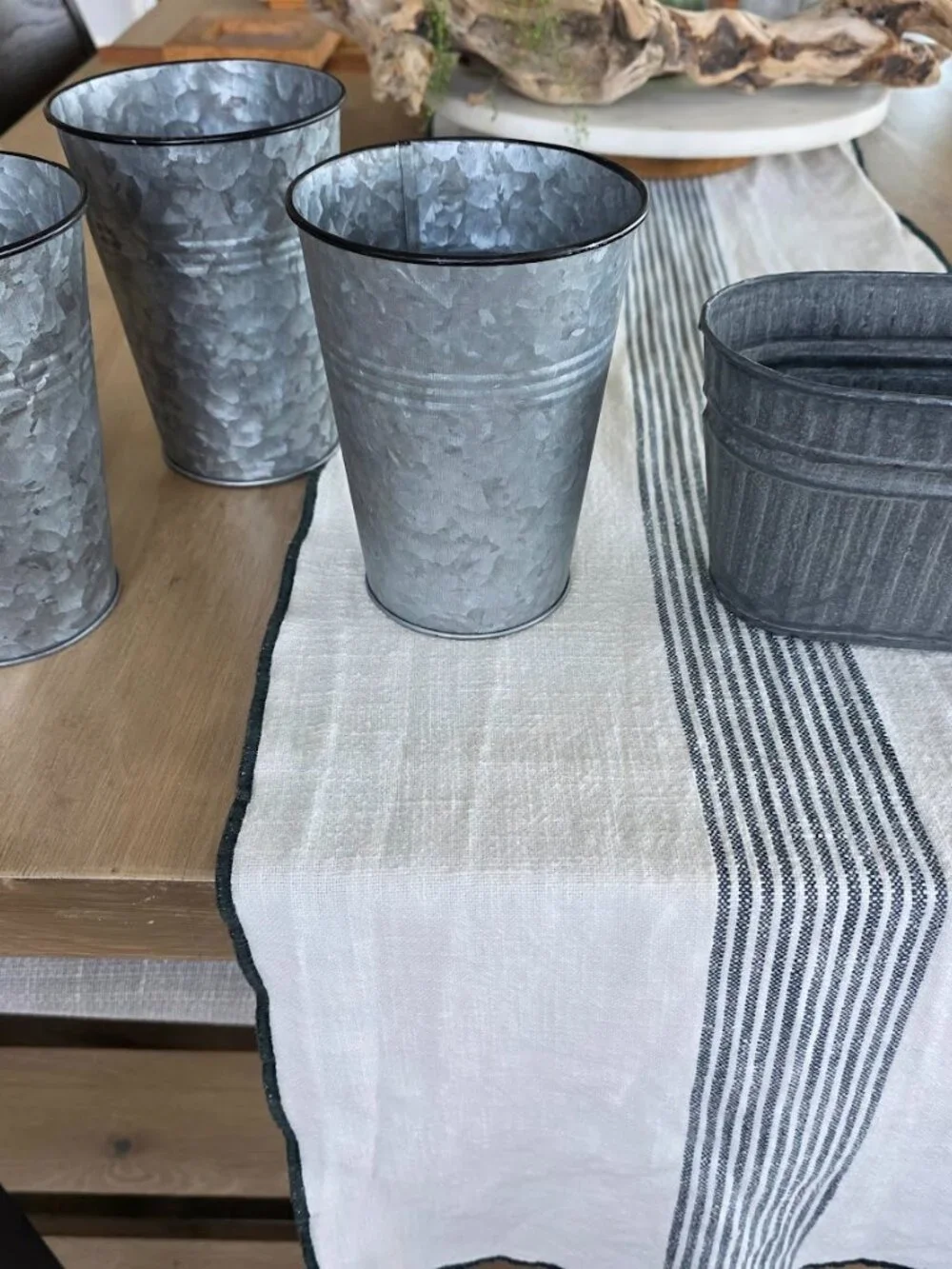 Galvanized Metal Decorative Containers